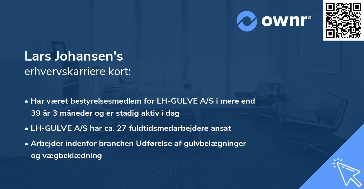 Lars Johansen's erhvervskarriere kort