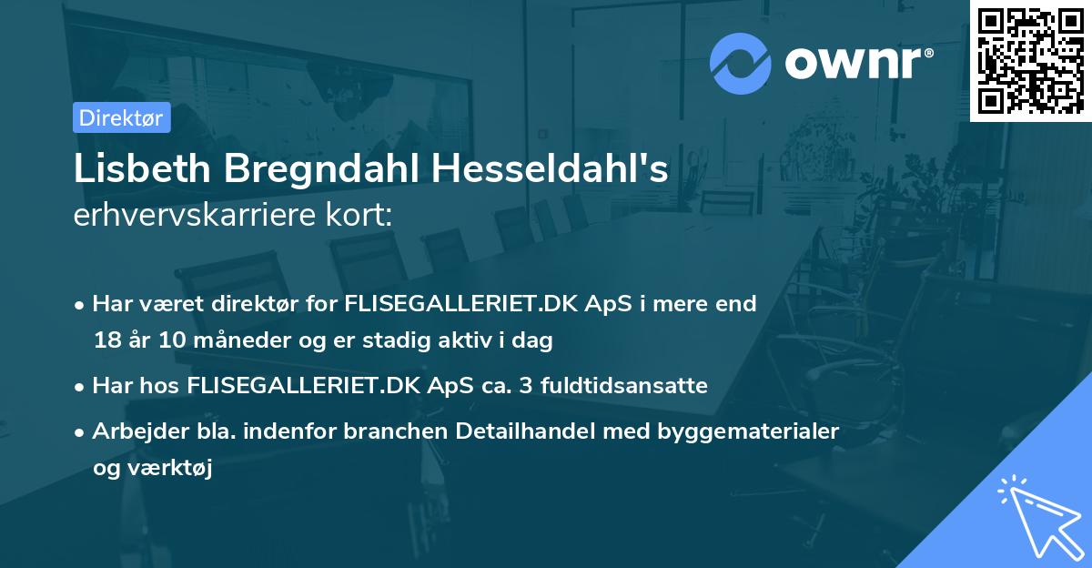 Lisbeth Bregndahl Hesseldahl's erhvervskarriere kort