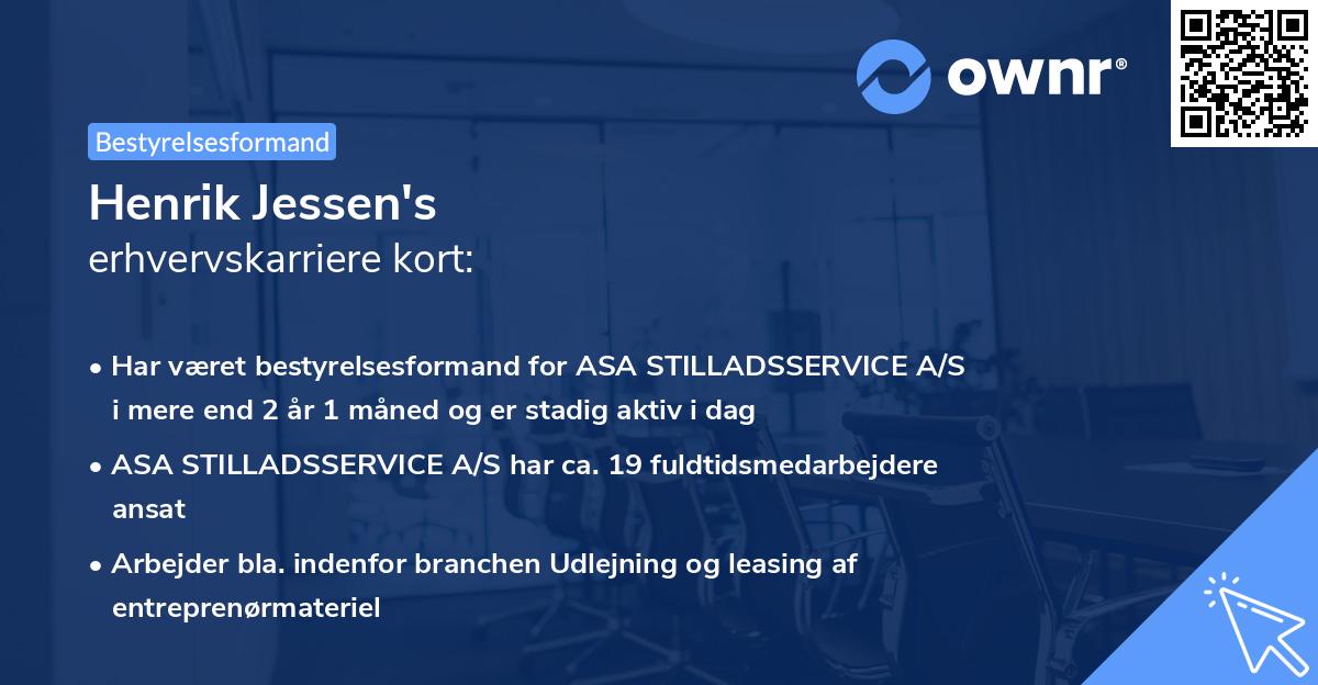 Henrik Jessen's erhvervskarriere kort
