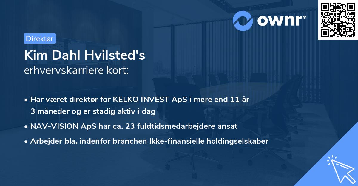 Kim Dahl Hvilsted's erhvervskarriere kort
