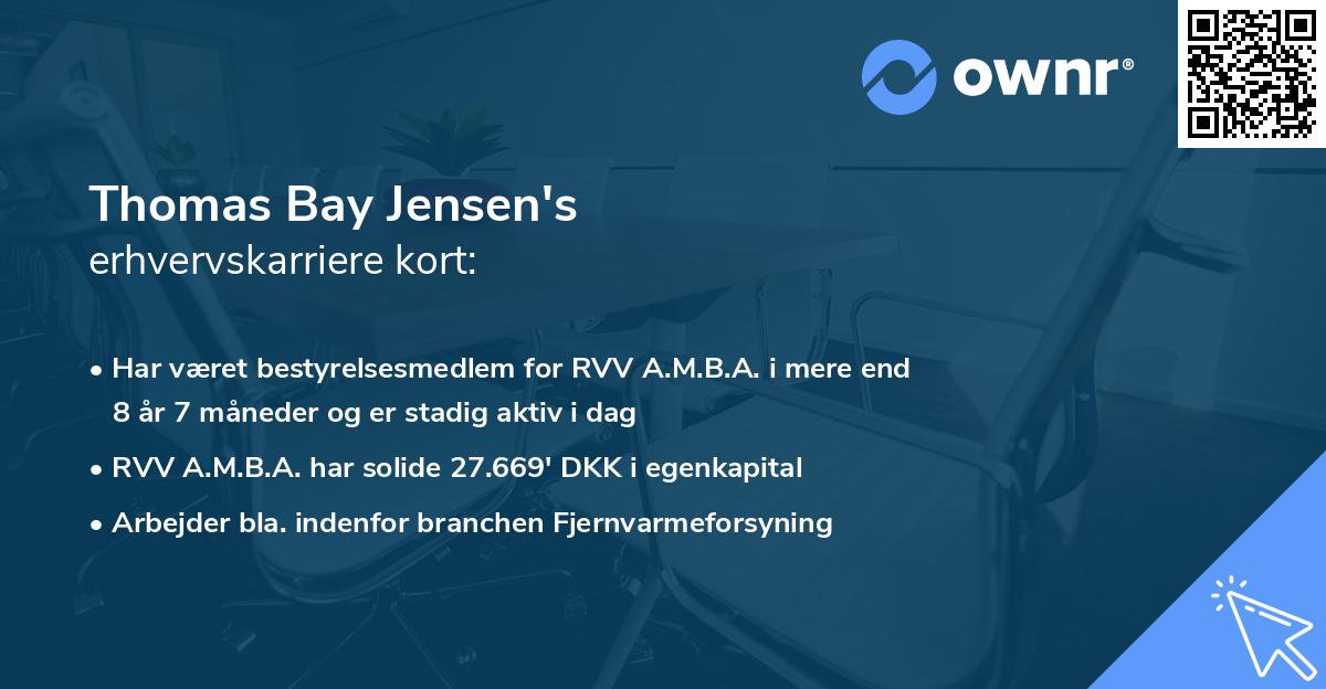 Thomas Bay Jensen's erhvervskarriere kort
