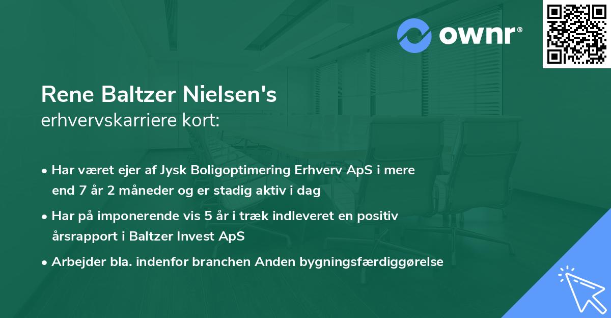 Rene Baltzer Nielsen's erhvervskarriere kort