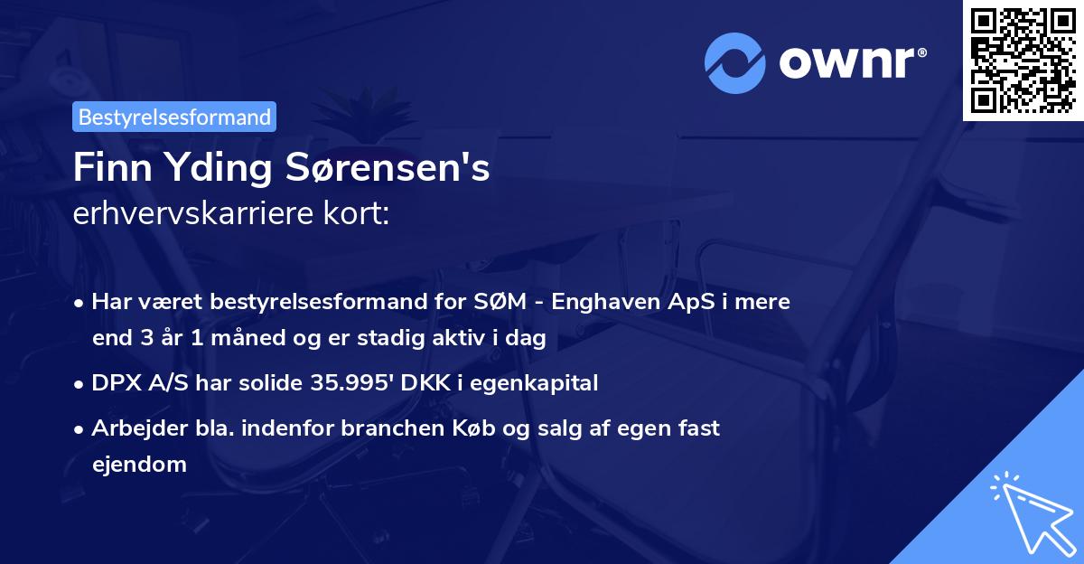 Finn Yding Sørensen's erhvervskarriere kort