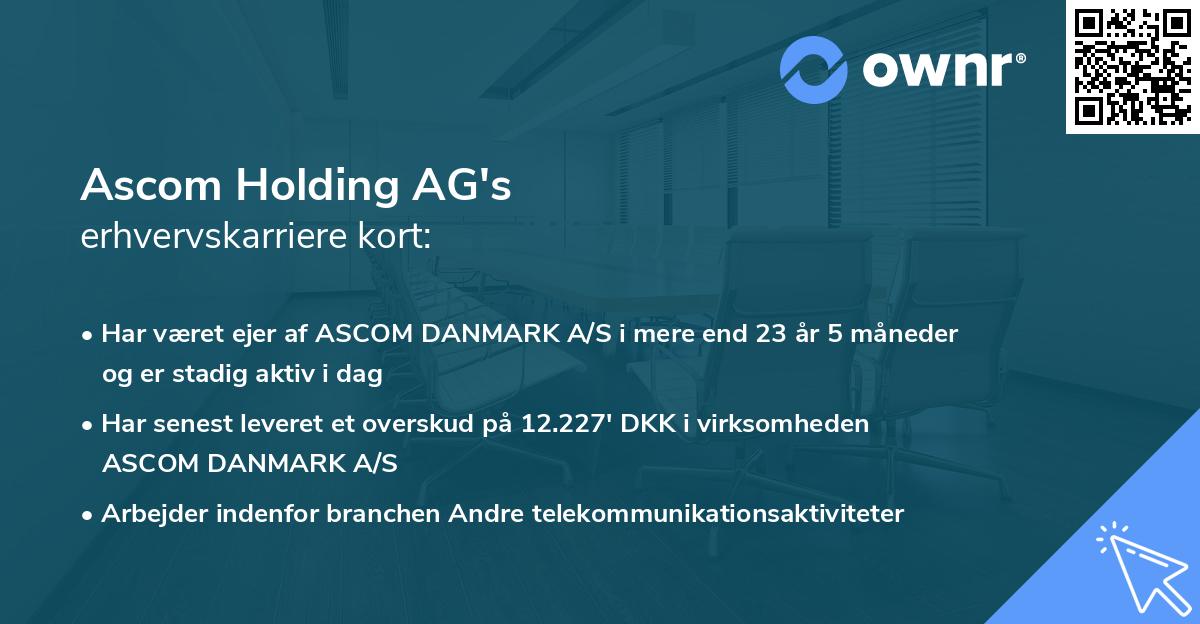 Ascom Holding AG's erhvervskarriere kort