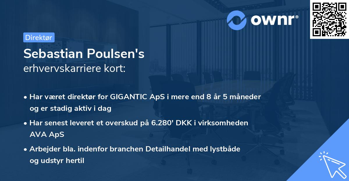Sebastian Poulsen's erhvervskarriere kort