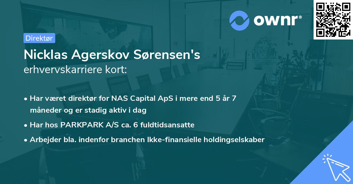 Nicklas Agerskov Sørensen's erhvervskarriere kort