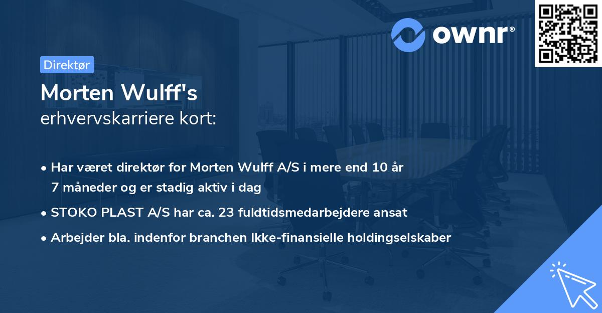 Morten Wulff's erhvervskarriere kort