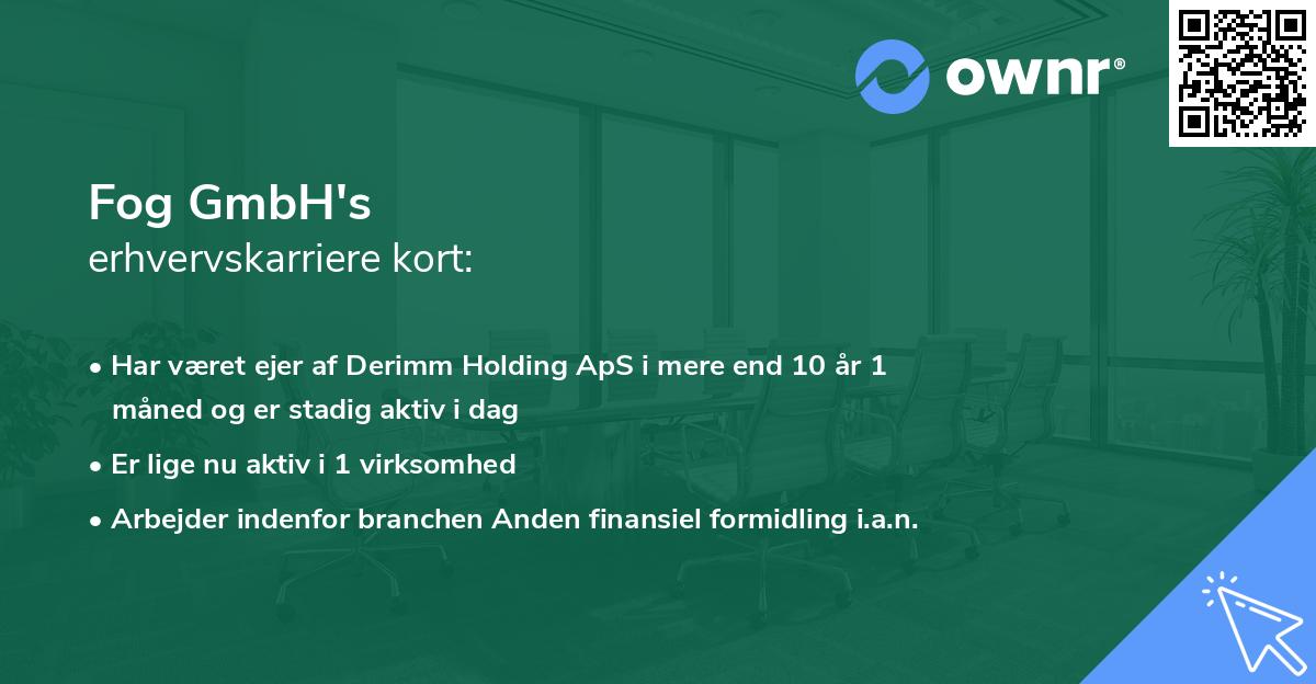 Fog GmbH's erhvervskarriere kort