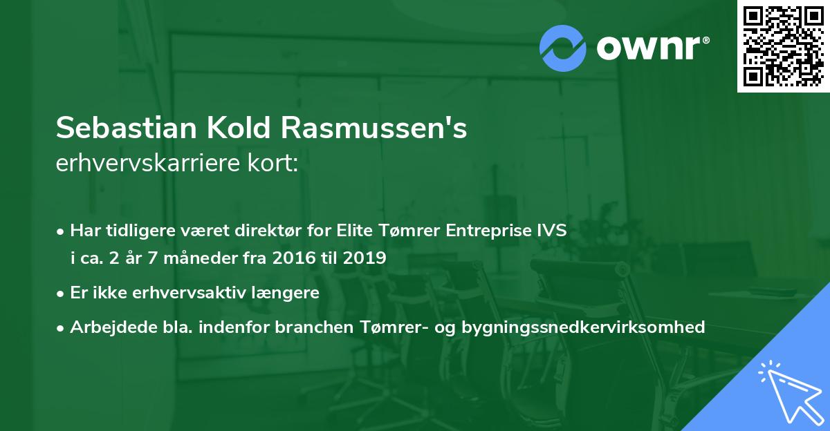 Sebastian Kold Rasmussen's erhvervskarriere kort