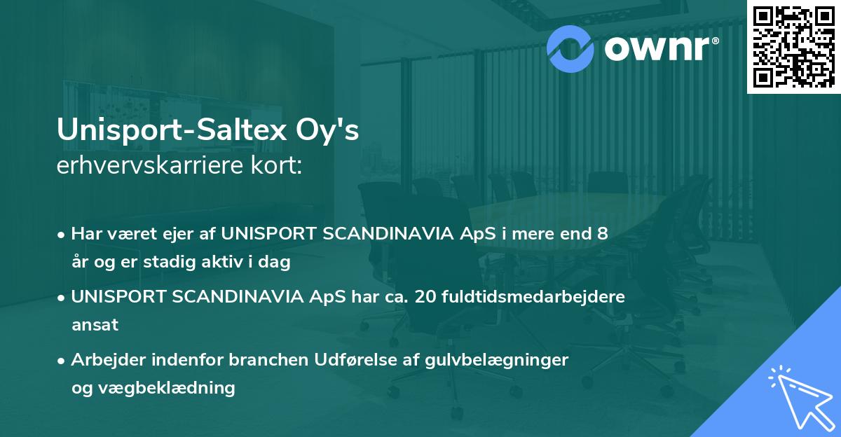 Unisport-Saltex Oy's erhvervskarriere kort