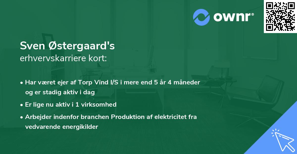 Sven Østergaard's erhvervskarriere kort