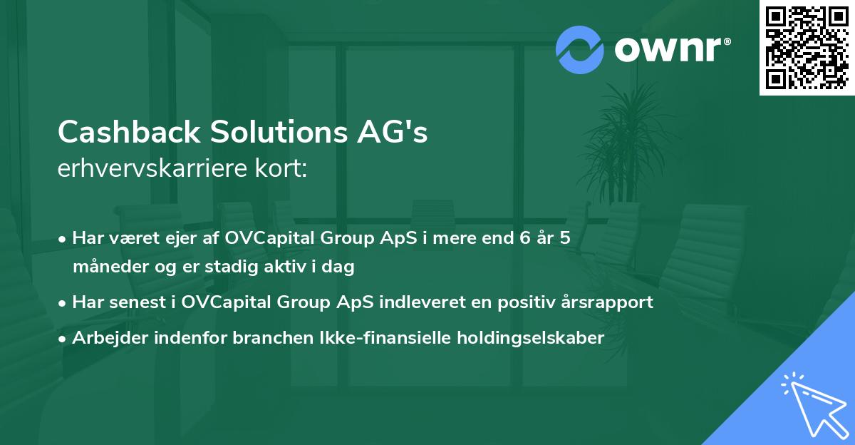 Cashback Solutions AG's erhvervskarriere kort