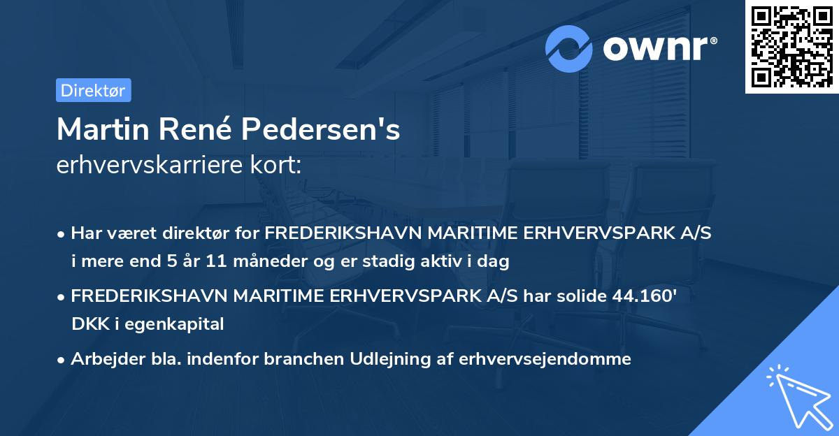 Martin René Pedersen's erhvervskarriere kort