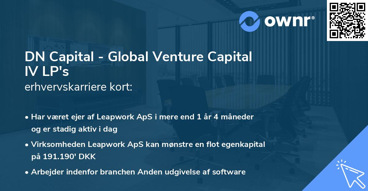 DN Capital - Global Venture Capital IV LP's erhvervskarriere kort