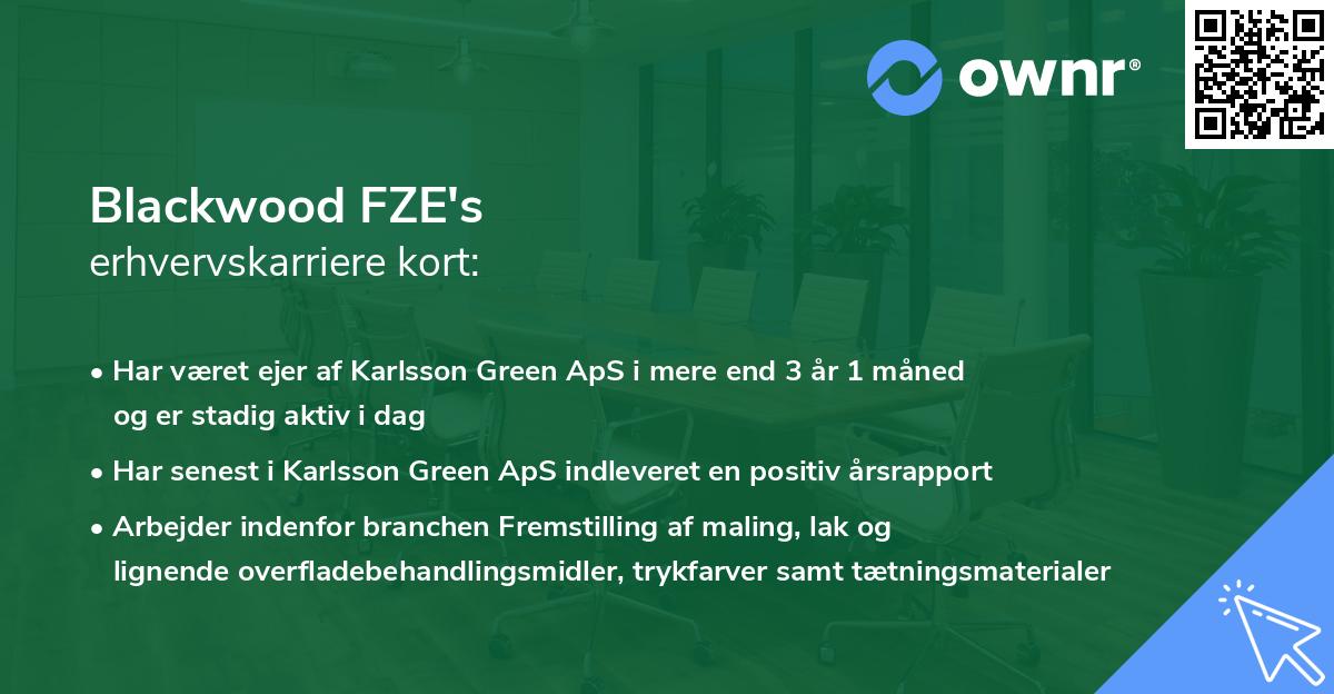 Blackwood FZE's erhvervskarriere kort