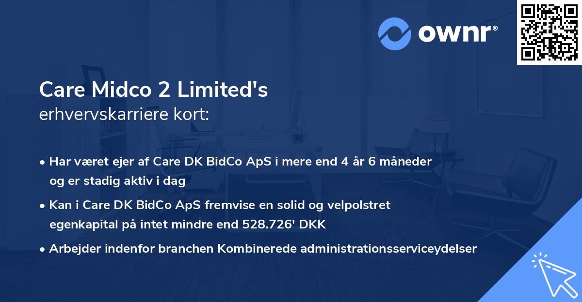 Care Midco 2 Limited's erhvervskarriere kort