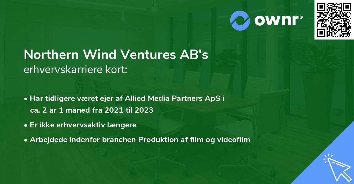 Northern Wind Ventures AB's erhvervskarriere kort