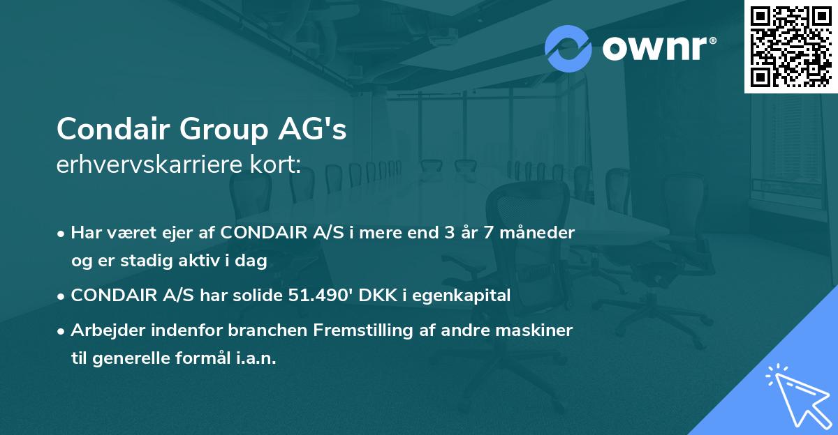 Condair Group AG's erhvervskarriere kort