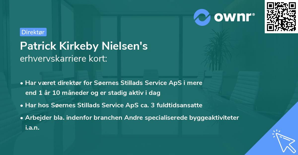 Patrick Kirkeby Nielsen's erhvervskarriere kort