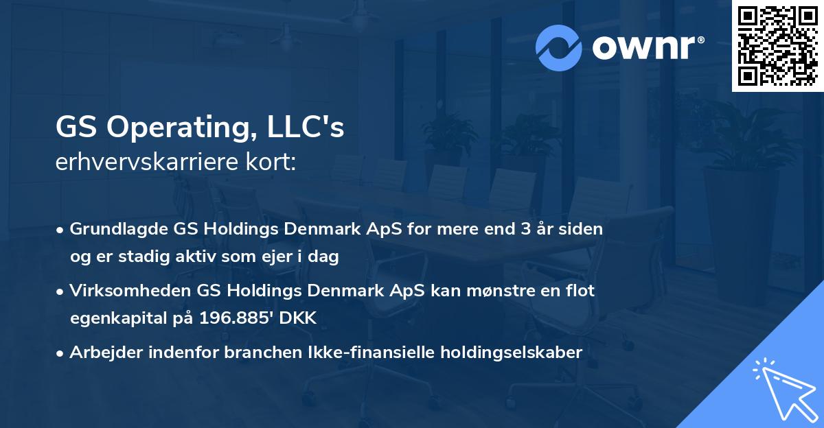 GS Operating, LLC's erhvervskarriere kort