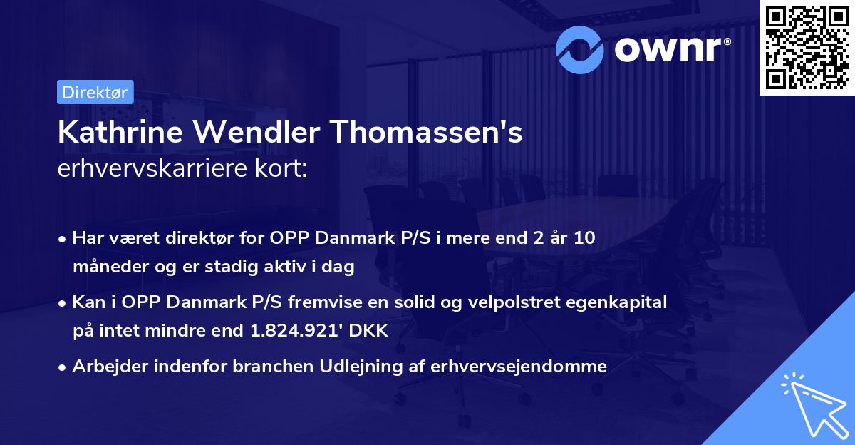 Kathrine Wendler Thomassen's erhvervskarriere kort