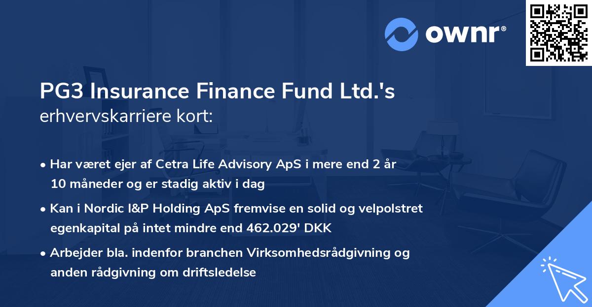 PG3 Insurance Finance Fund Ltd.'s erhvervskarriere kort