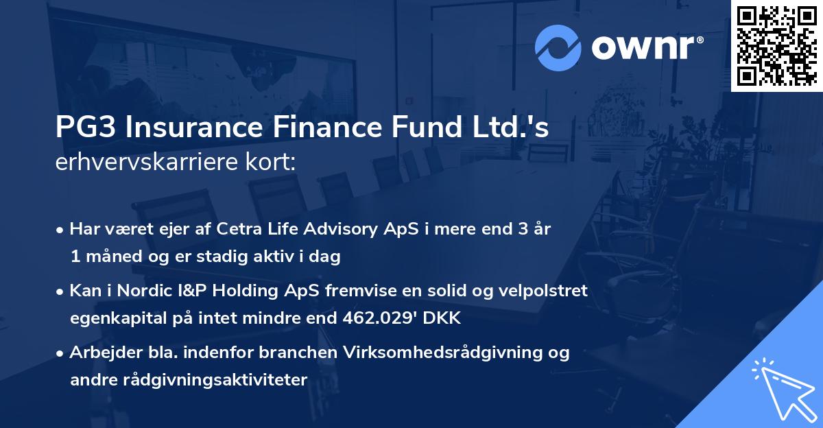 PG3 Insurance Finance Fund Ltd.'s erhvervskarriere kort