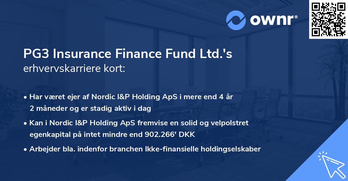 PG3 Insurance Finance Fund Ltd.'s erhvervskarriere kort