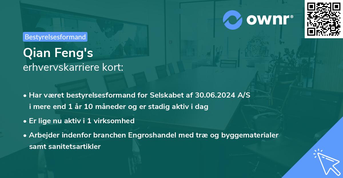 Qian Feng's erhvervskarriere kort