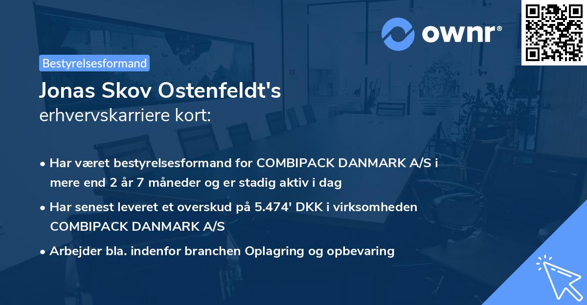Jonas Skov Ostenfeldt's erhvervskarriere kort