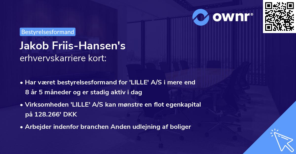 Jakob Friis-Hansen's erhvervskarriere kort