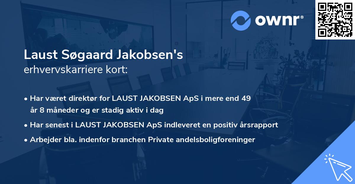 Laust Søgaard Jakobsen's erhvervskarriere kort