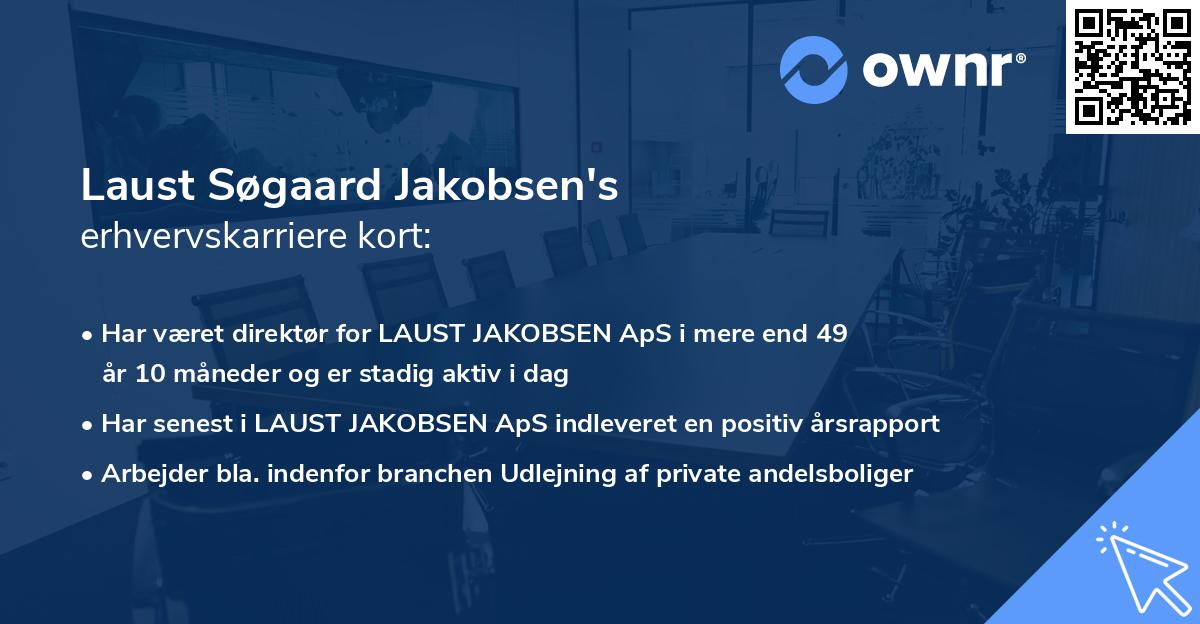 Laust Søgaard Jakobsen's erhvervskarriere kort