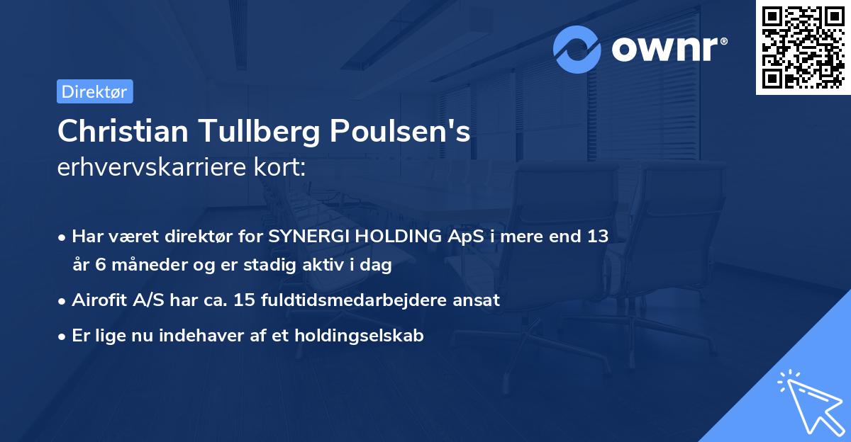 Christian Tullberg Poulsen's erhvervskarriere kort