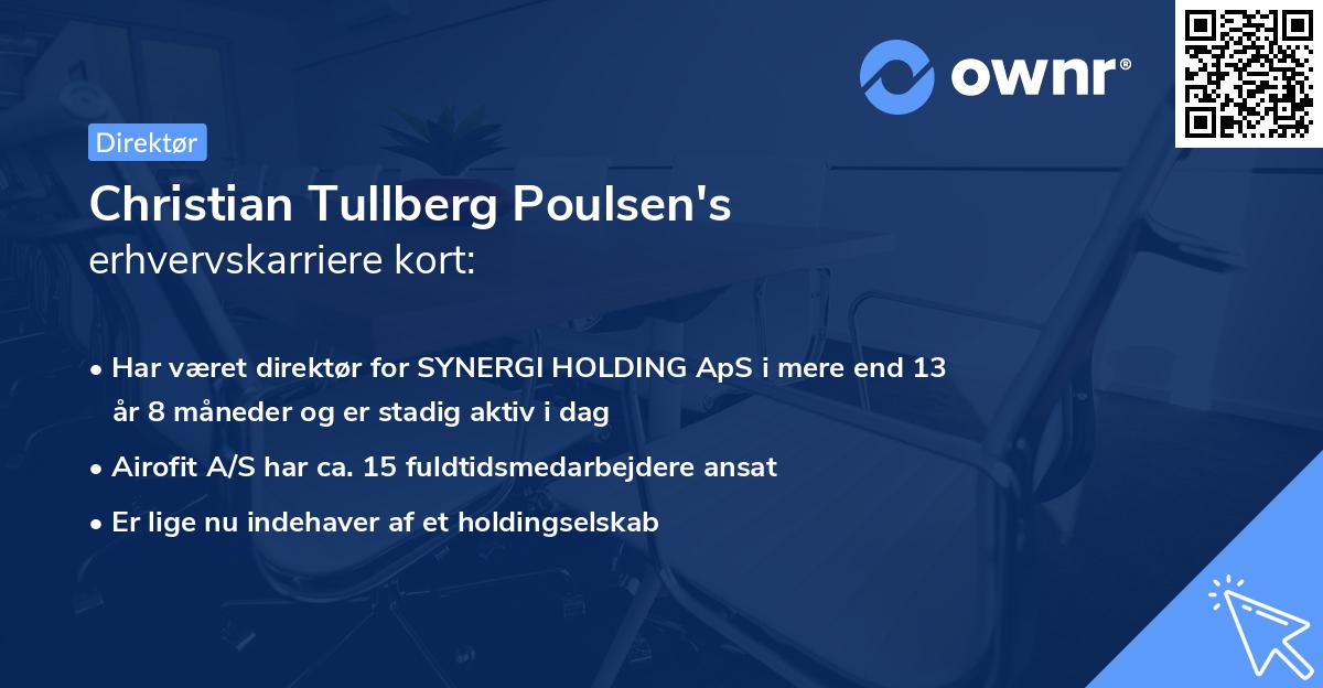 Christian Tullberg Poulsen's erhvervskarriere kort