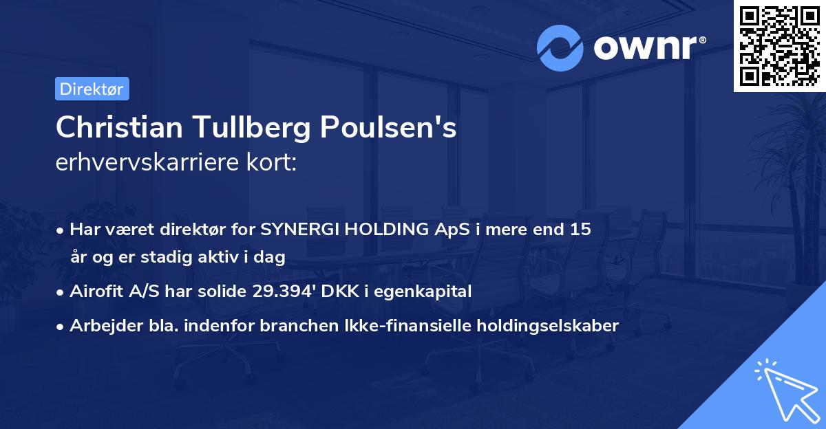 Christian Tullberg Poulsen's erhvervskarriere kort