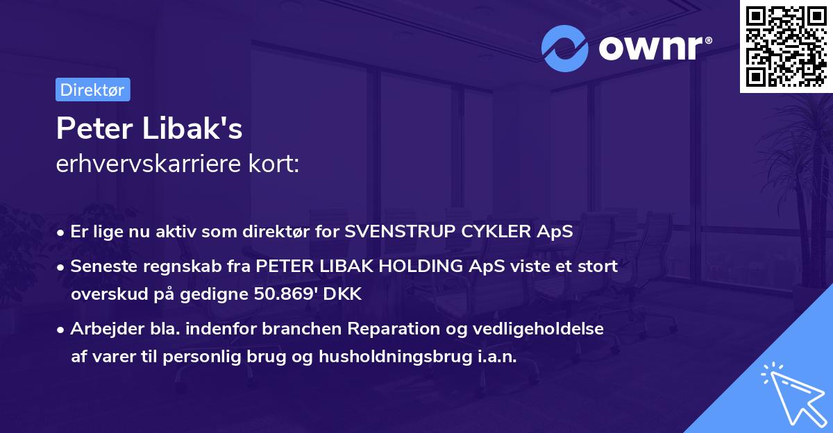 Peter Libak's erhvervskarriere kort