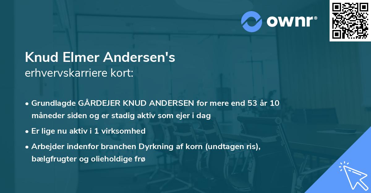Knud Elmer Andersen's erhvervskarriere kort
