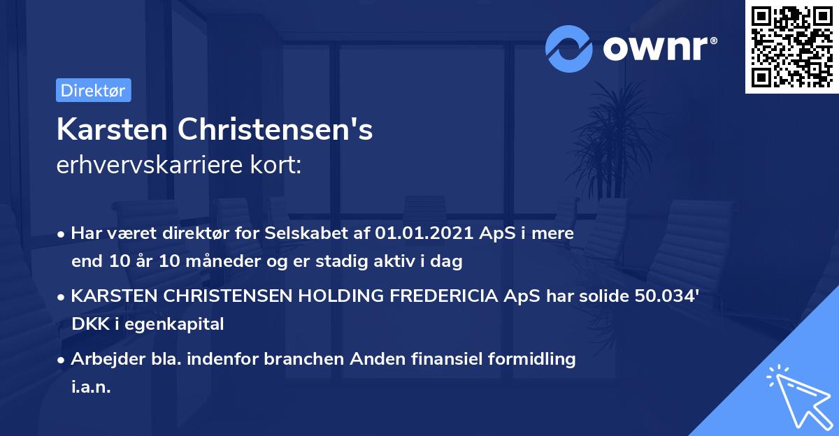 Karsten Christensen's erhvervskarriere kort
