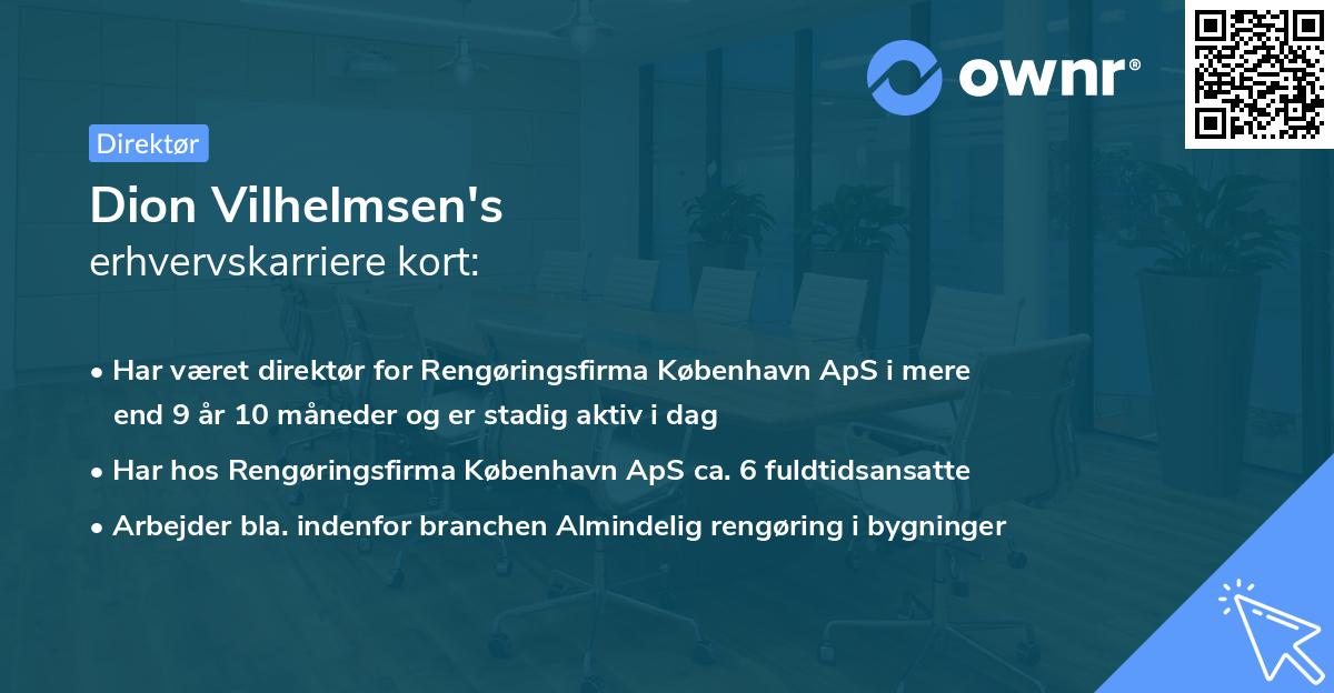 Dion Vilhelmsen's erhvervskarriere kort