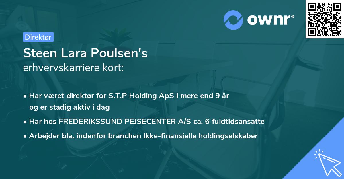 Steen Lara Poulsen's erhvervskarriere kort