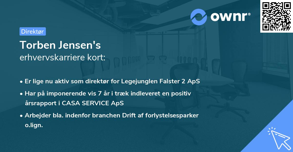 Torben Jensen's erhvervskarriere kort