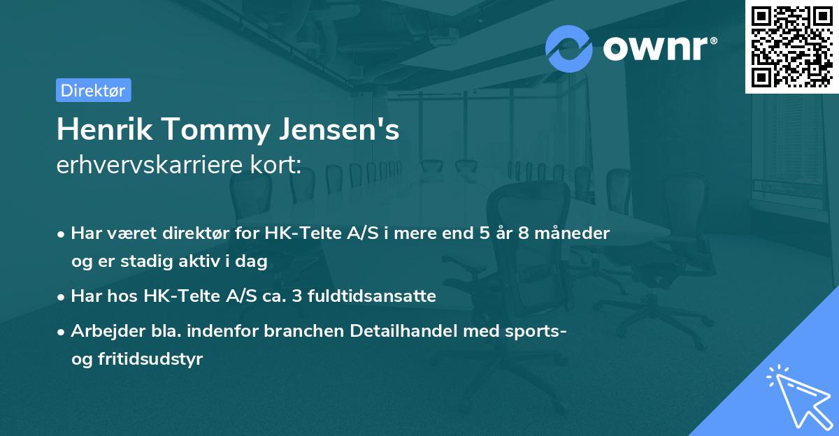 Henrik Tommy Jensen's erhvervskarriere kort