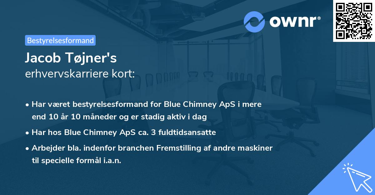 Jacob Tøjner's erhvervskarriere kort