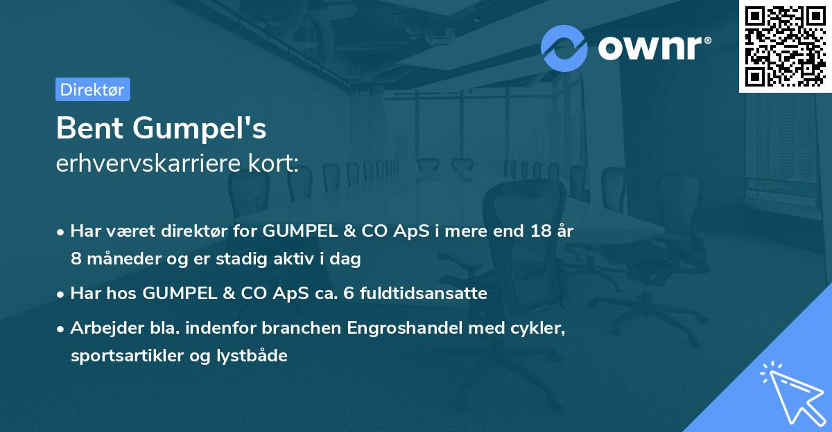 Bent Gumpel's erhvervskarriere kort