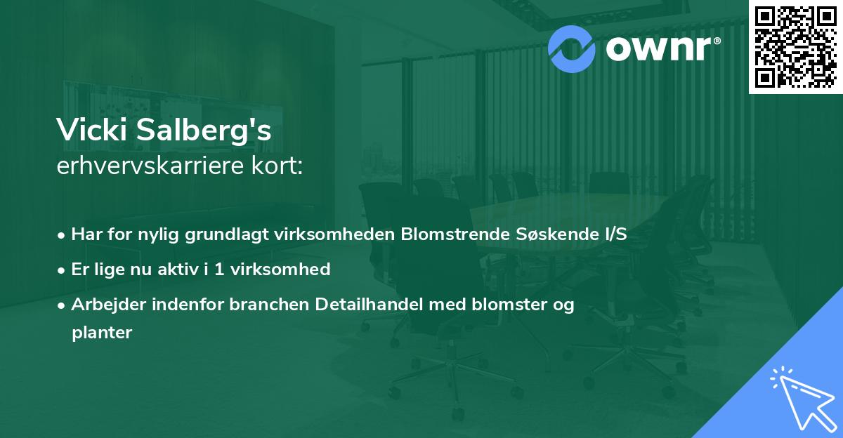 Vicki Salberg's erhvervskarriere kort