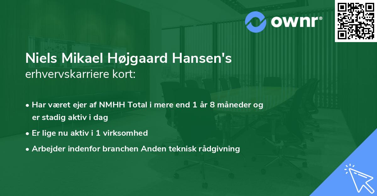 Niels Mikael Højgaard Hansen's erhvervskarriere kort