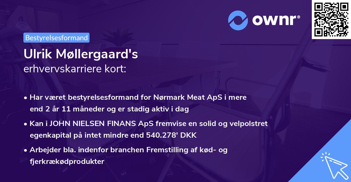 Ulrik Møllergaard's erhvervskarriere kort