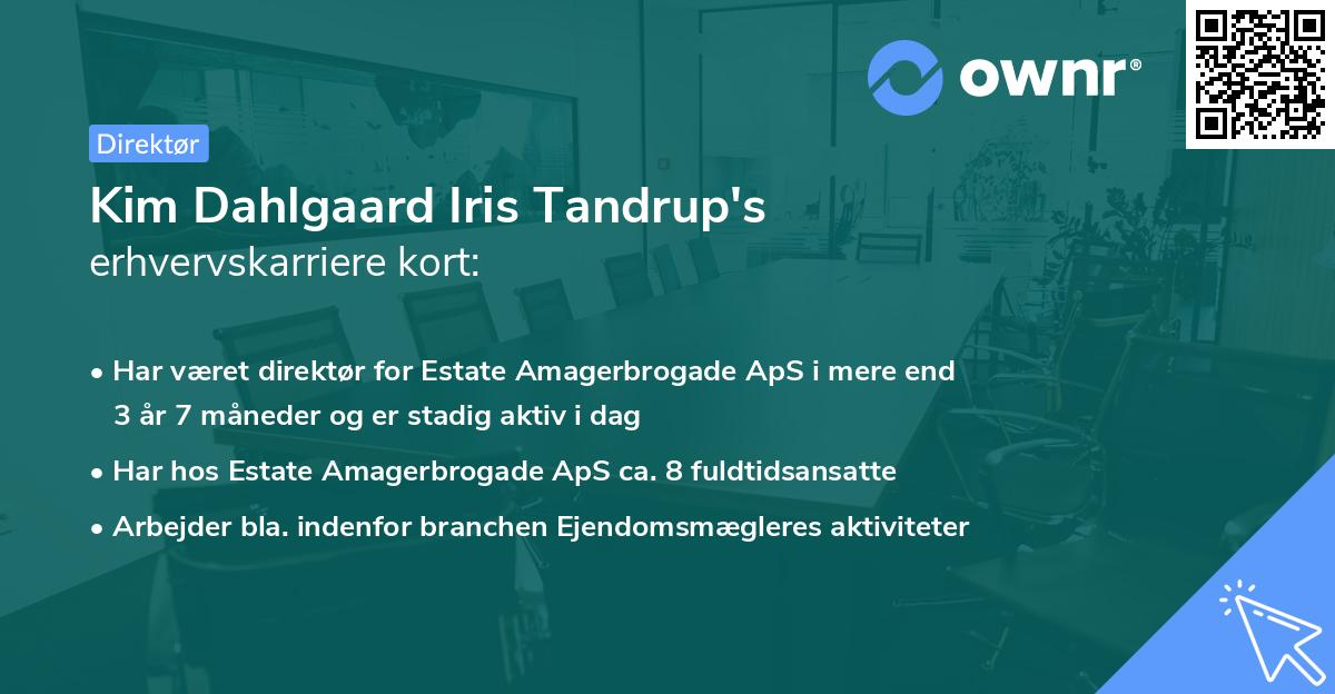 Kim Dahlgaard Iris Tandrup's erhvervskarriere kort