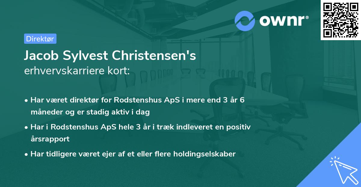 Jacob Sylvest Christensen's erhvervskarriere kort